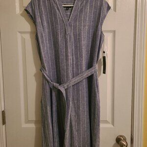 Jones New York blue and white striped dress new with tags